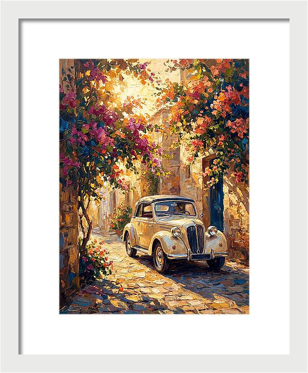 Classic Car In A Mediterranean Alley