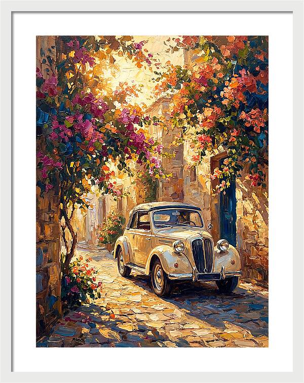 Classic Car In A Mediterranean Alley