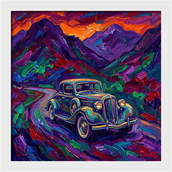 Classic Car Journey Through Color
