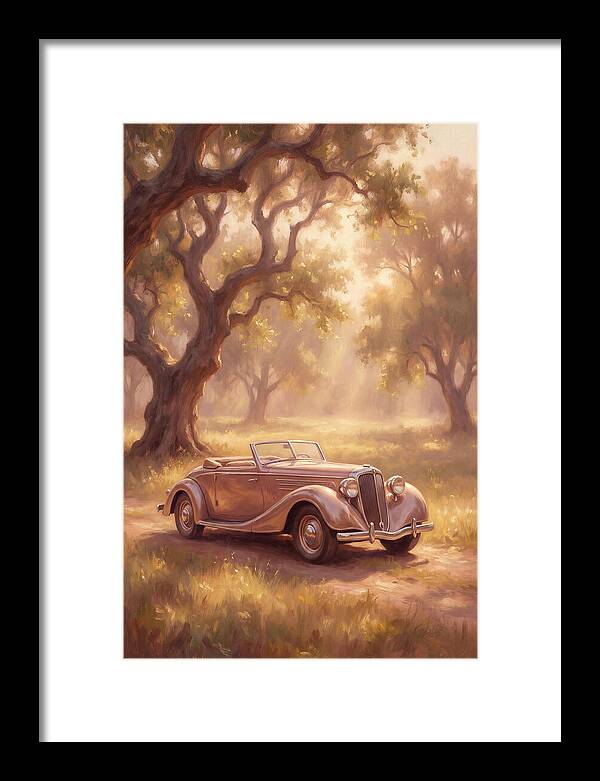 Classic Car Under Golden Light
