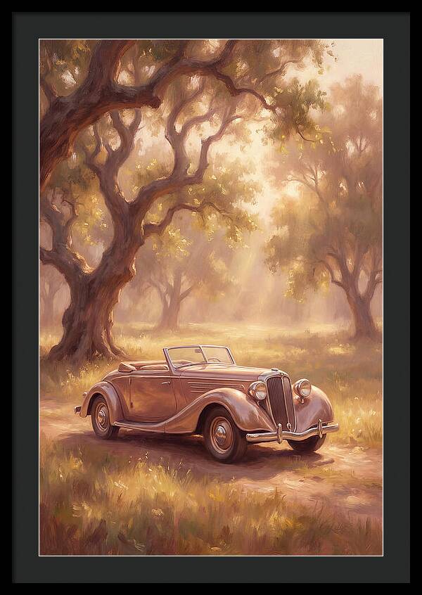 Classic Car Under Golden Light