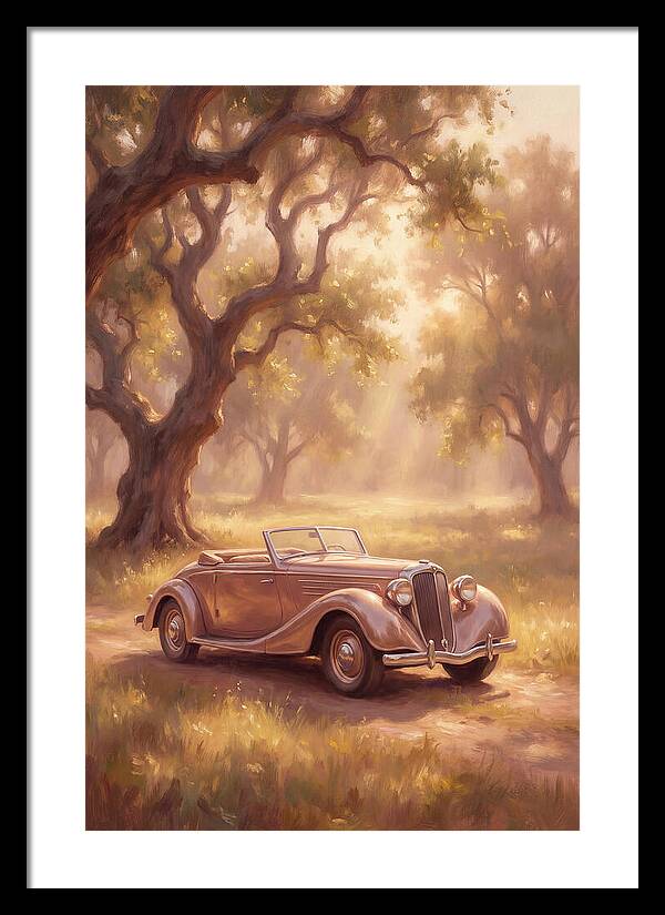 Classic Car Under Golden Light