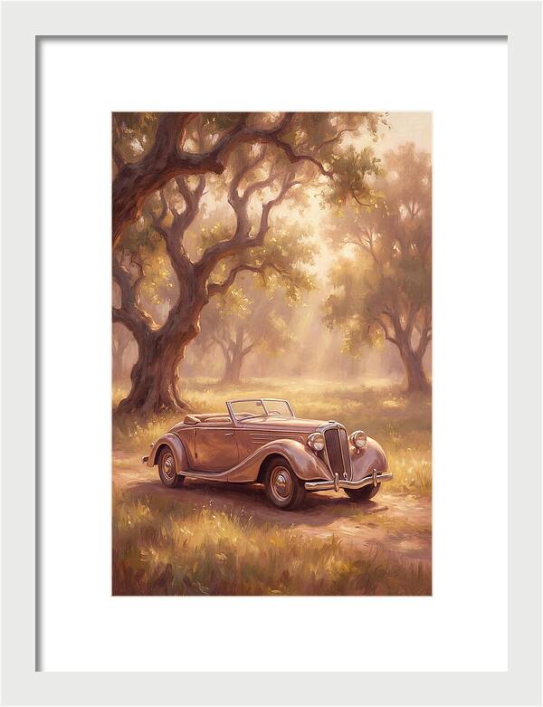 Classic Car Under Golden Light