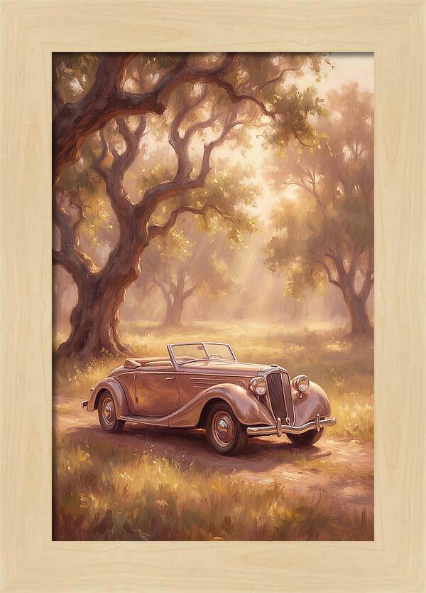 Classic Car Under Golden Light