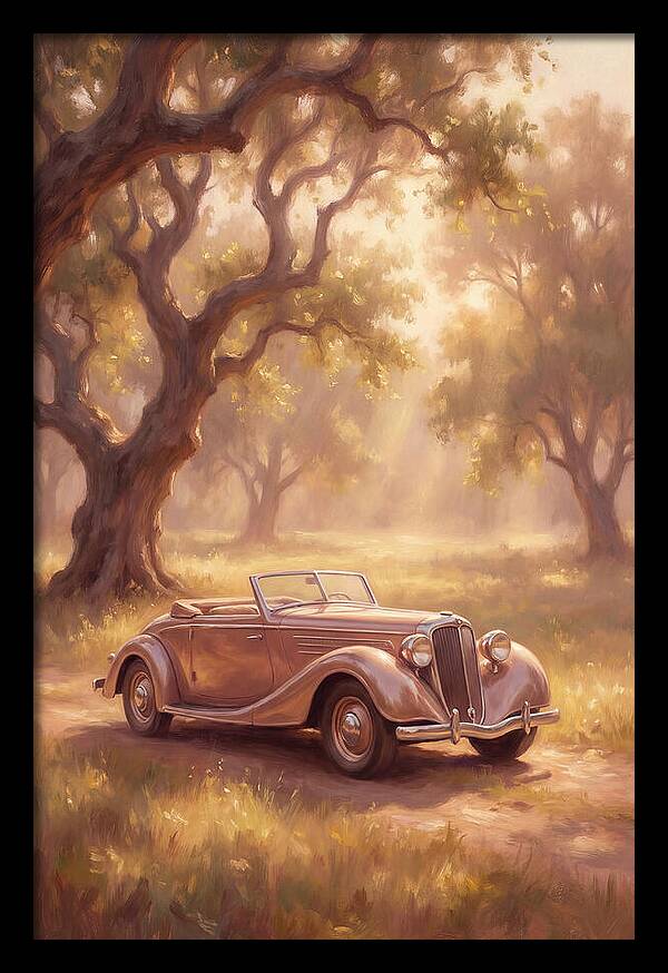 Classic Car Under Golden Light