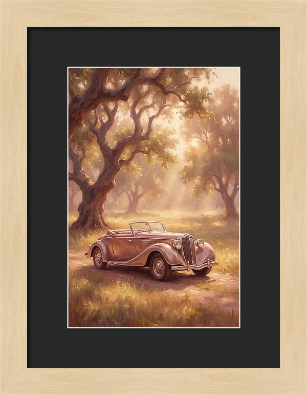 Classic Car Under Golden Light