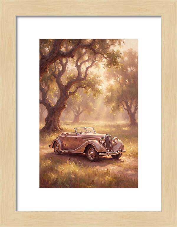 Classic Car Under Golden Light