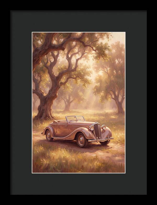 Classic Car Under Golden Light