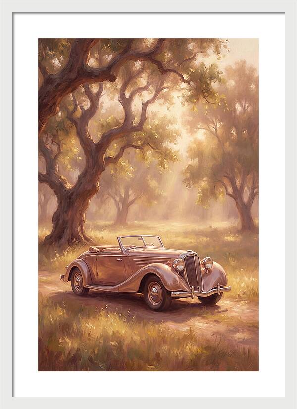 Classic Car Under Golden Light