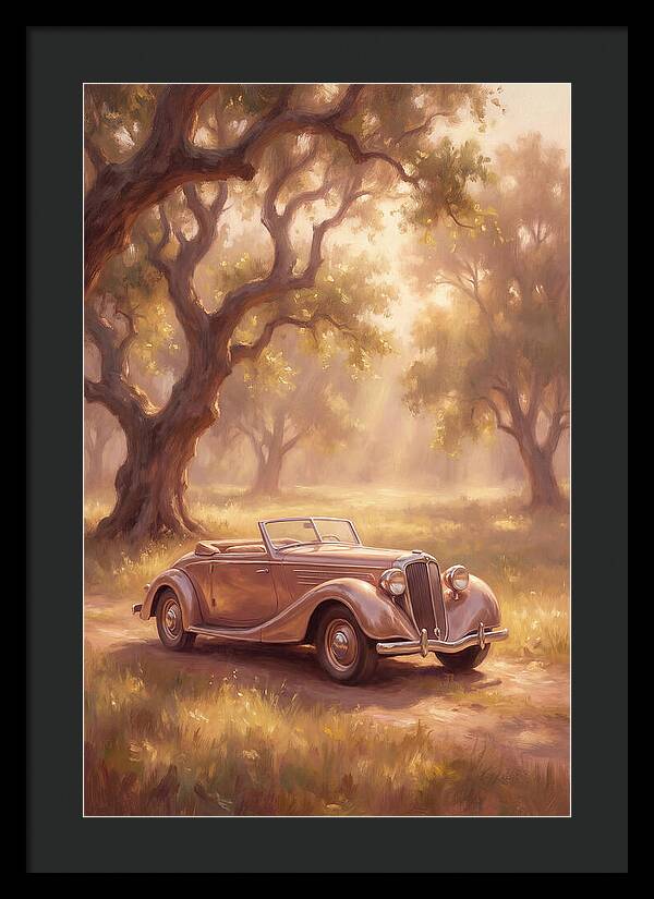 Classic Car Under Golden Light
