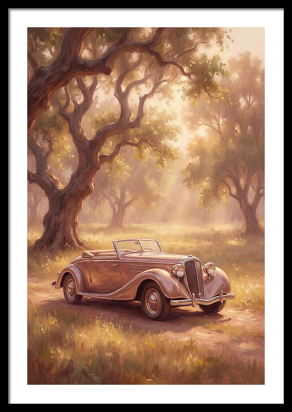 Classic Car Under Golden Light