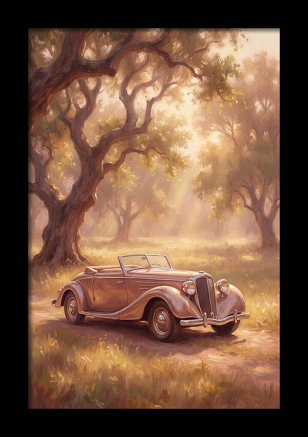 Classic Car Under Golden Light