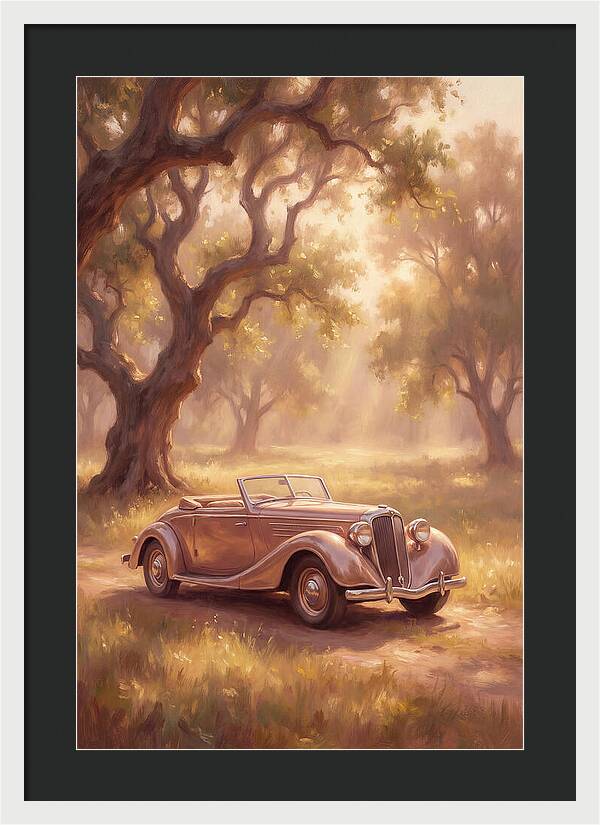 Classic Car Under Golden Light