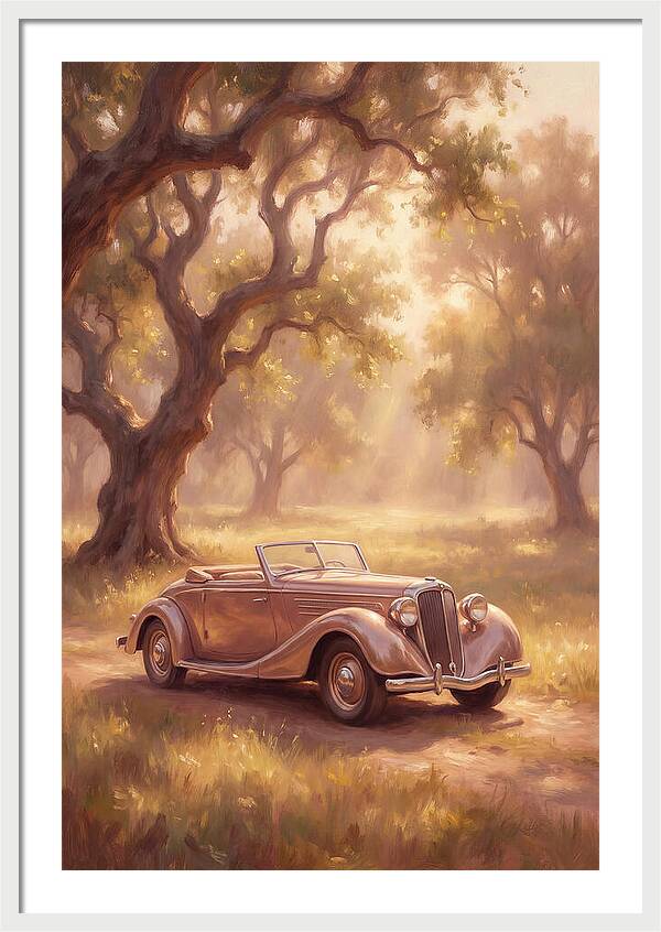 Classic Car Under Golden Light