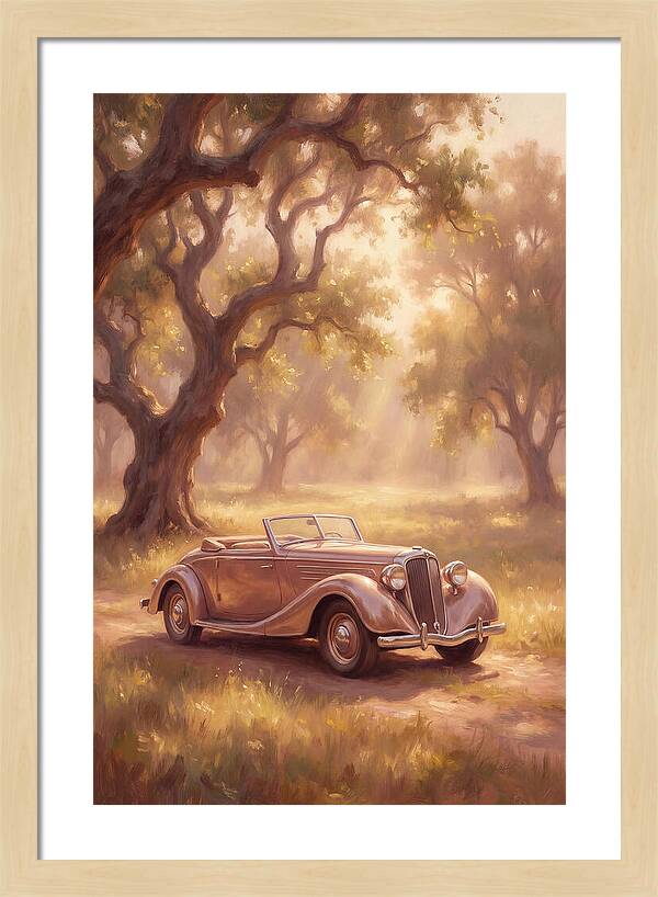 Classic Car Under Golden Light