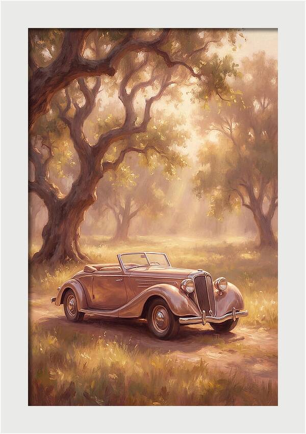 Classic Car Under Golden Light