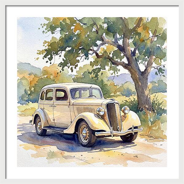 Classic Car Under The Tree
