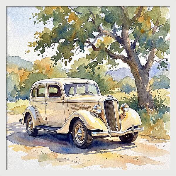 Classic Car Under The Tree