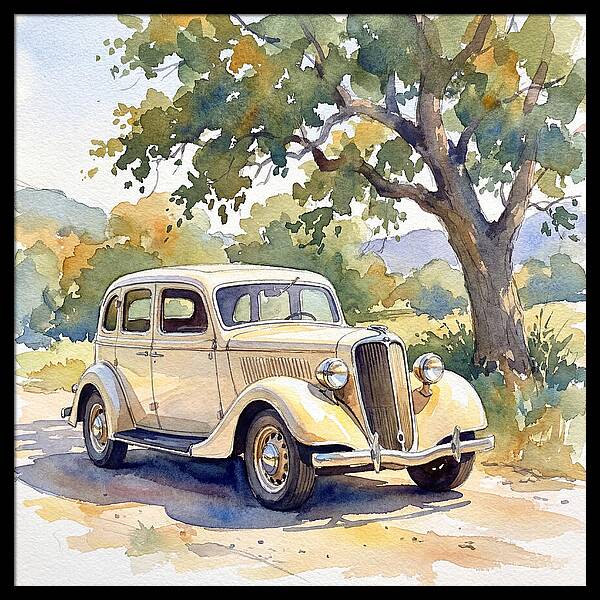 Classic Car Under The Tree