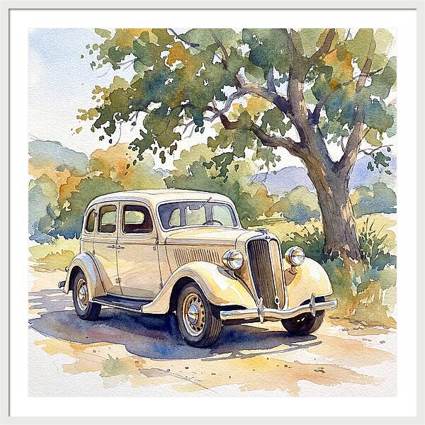 Classic Car Under The Tree