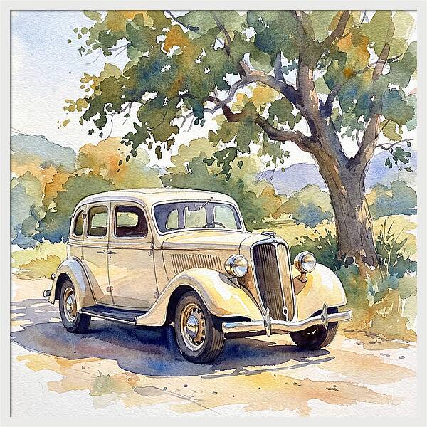 Classic Car Under The Tree