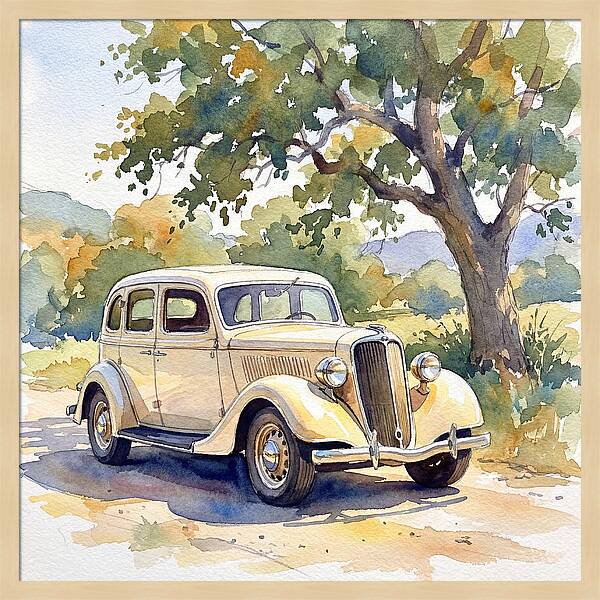 Classic Car Under The Tree