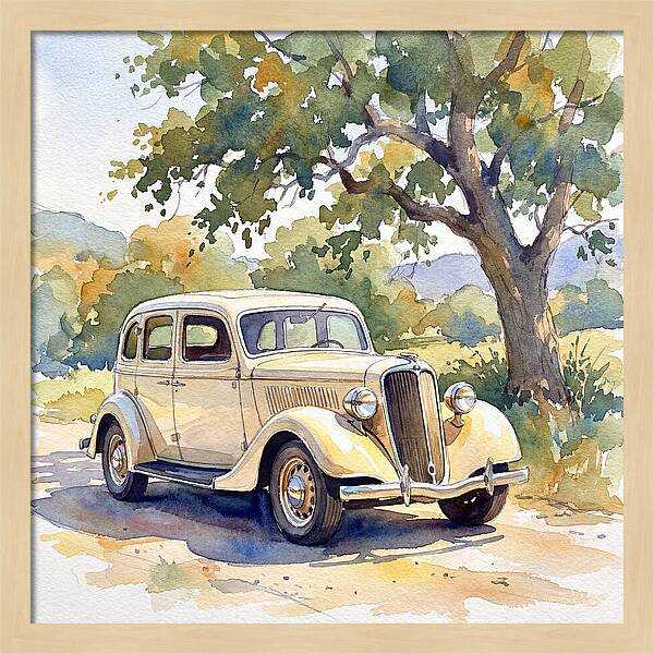 Classic Car Under The Tree