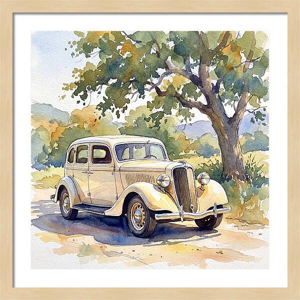 Classic Car Under The Tree