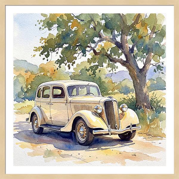 Classic Car Under The Tree