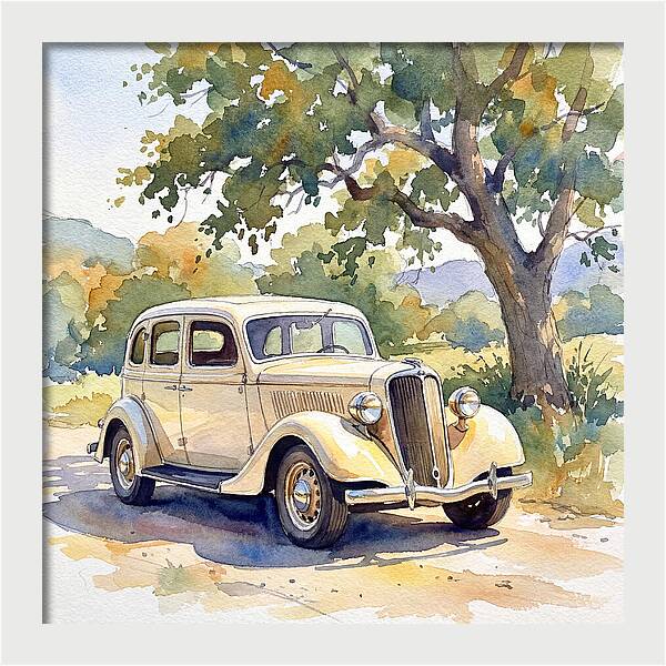 Classic Car Under The Tree