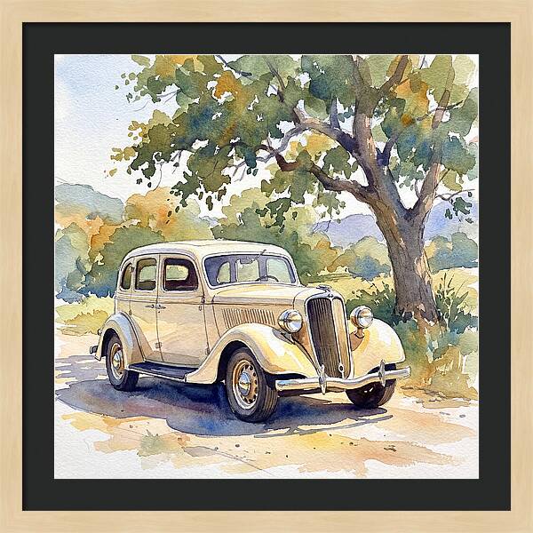 Classic Car Under The Tree