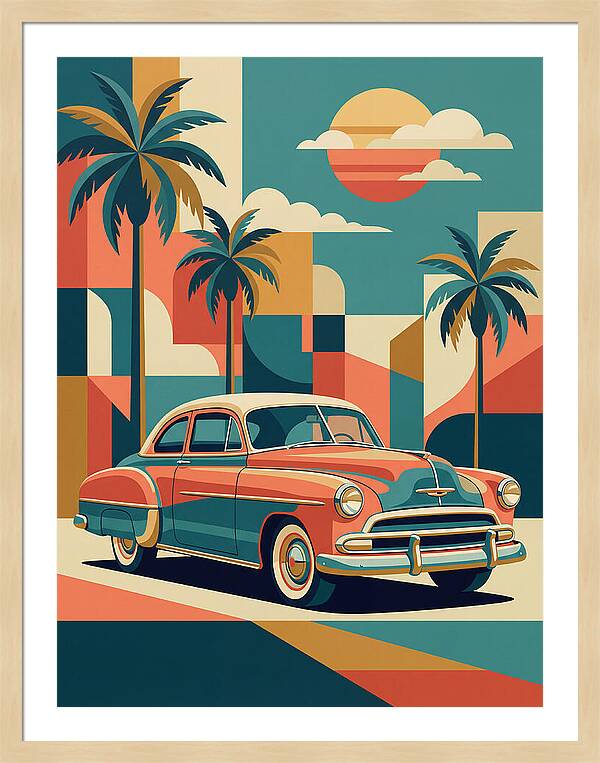 Classic Car Vibes Under Palm Trees