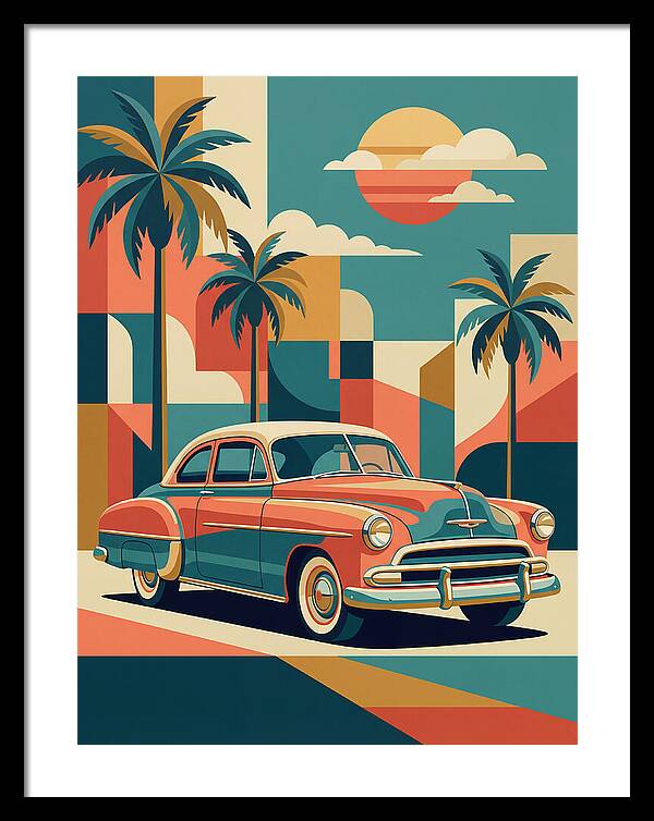 Classic Car Vibes Under Palm Trees