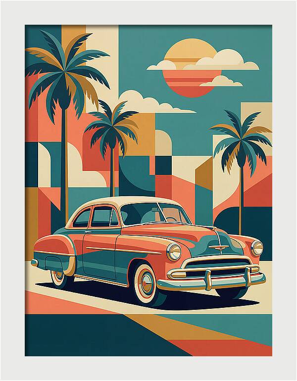 Classic Car Vibes Under Palm Trees