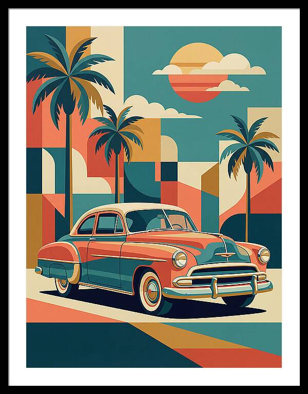 Classic Car Vibes Under Palm Trees