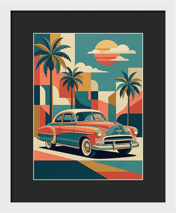 Classic Car Vibes Under Palm Trees