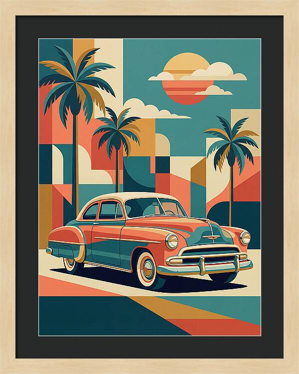 Classic Car Vibes Under Palm Trees