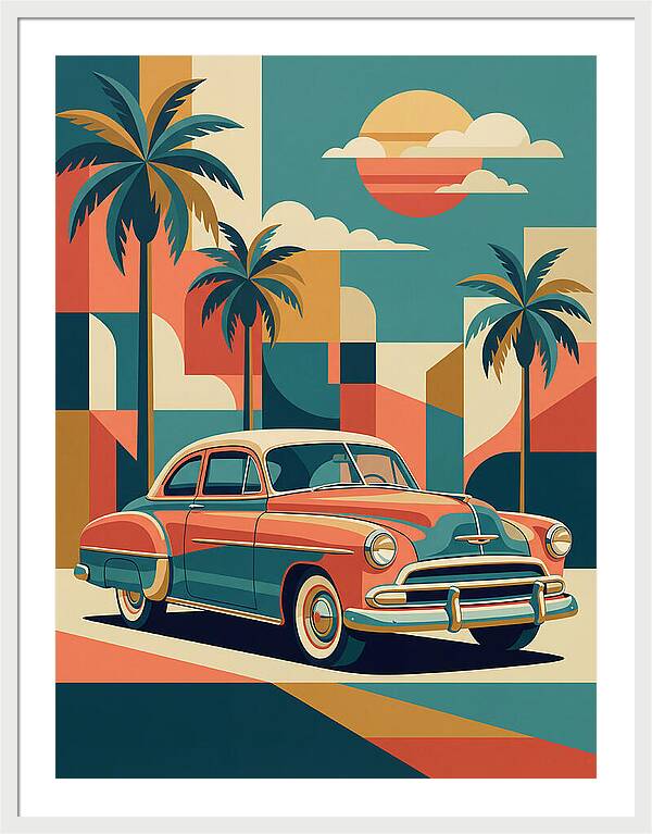 Classic Car Vibes Under Palm Trees