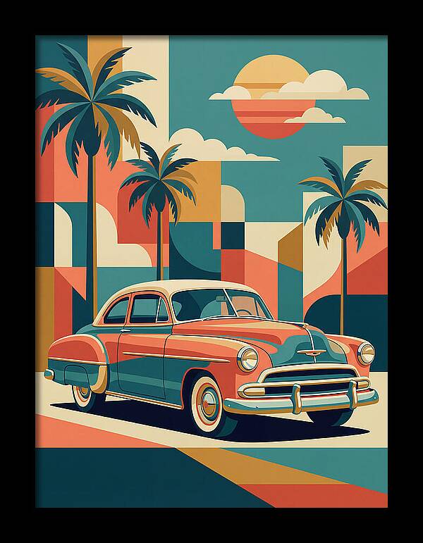 Classic Car Vibes Under Palm Trees