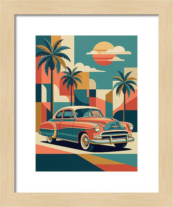 Classic Car Vibes Under Palm Trees