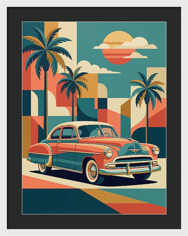 Classic Car Vibes Under Palm Trees