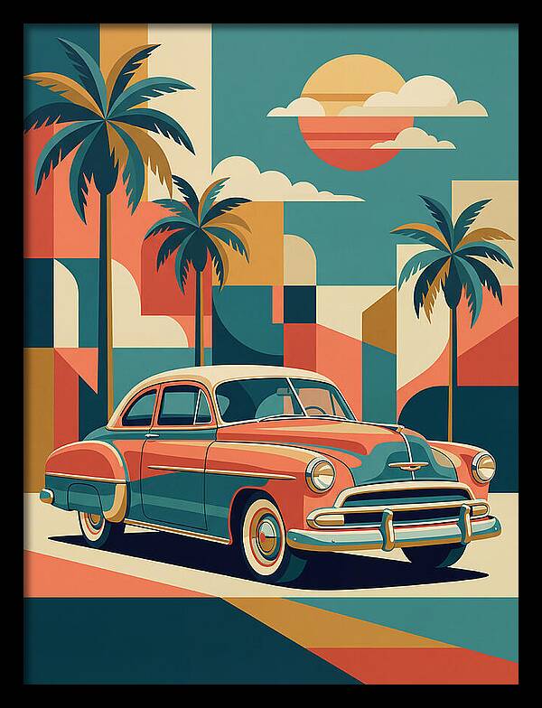 Classic Car Vibes Under Palm Trees