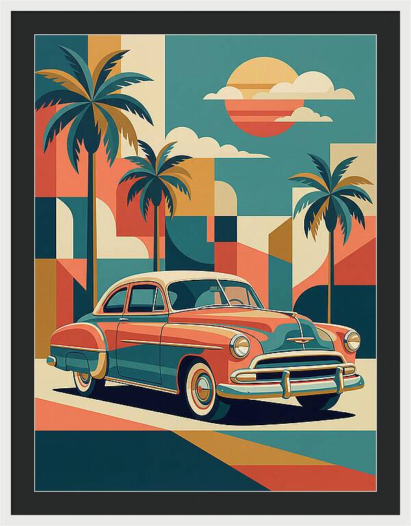 Classic Car Vibes Under Palm Trees