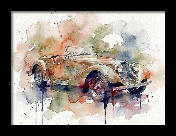 Classic Car Watercolor Elegance