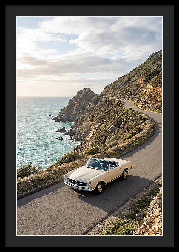 Classic Convertible Along Coastal Road