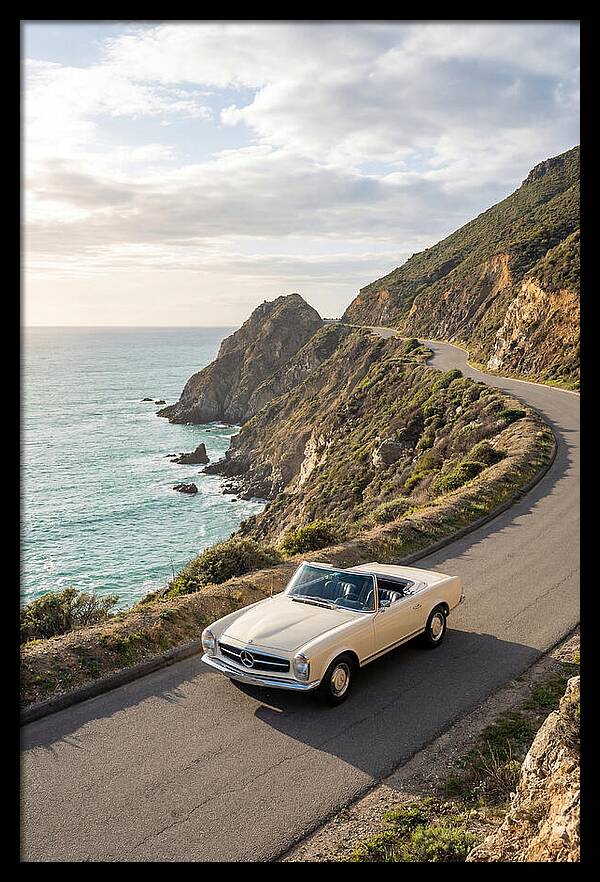Classic Convertible Along Coastal Road