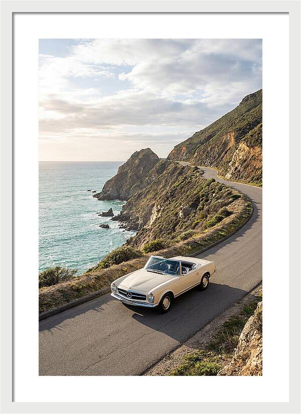 Classic Convertible Along Coastal Road