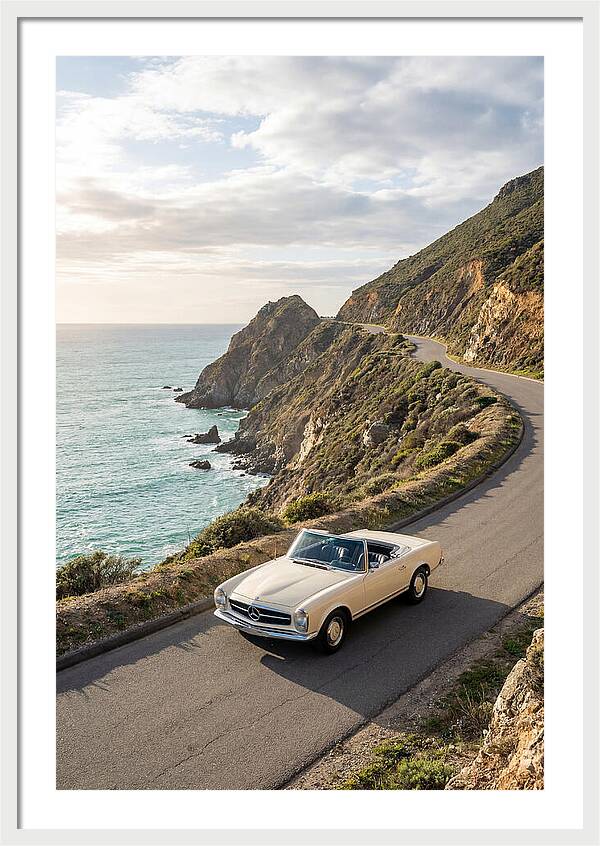 Classic Convertible Along Coastal Road