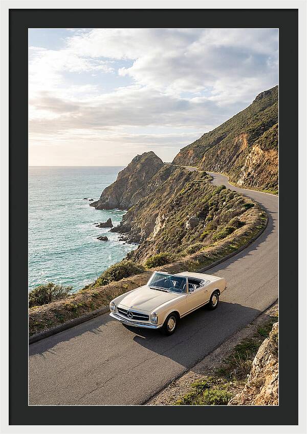 Classic Convertible Along Coastal Road
