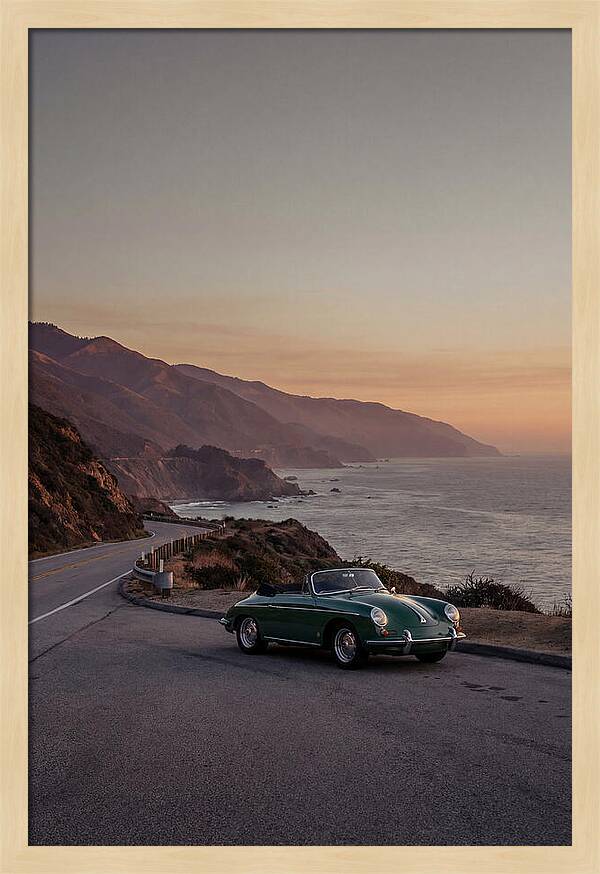 Classic Convertible Along The Coast